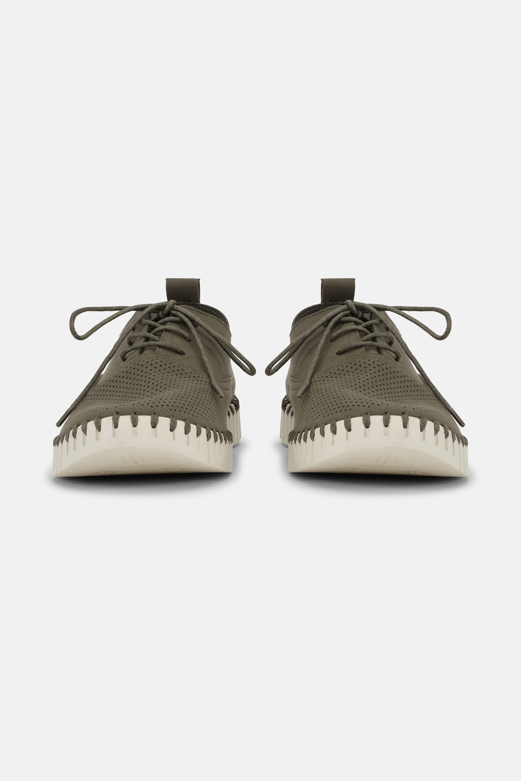 Herresko Med Lisser - Deep Olive Pearled Ivory